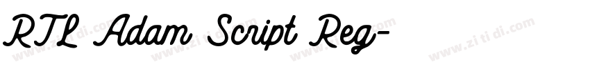 RTL Adam Script Reg字体转换